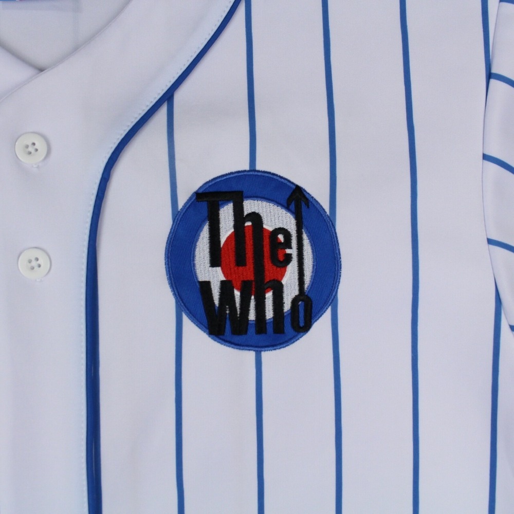 The Who Moving On 19 Baseball Jersey Shirt Mens Size L Polyester Short Sleeve - Picture 5 of 10